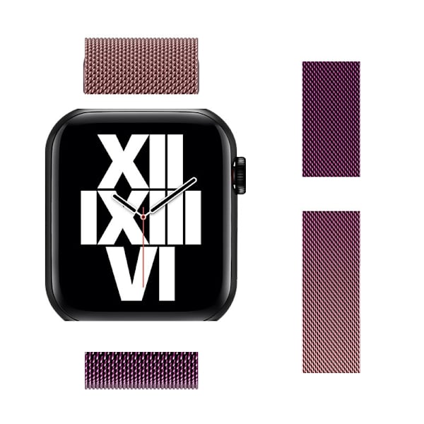 Kellon ranneke Apple Watch iWatch 38/40/41/42mm 0. sukupolvi 6 gradientti - ruusu pinkki