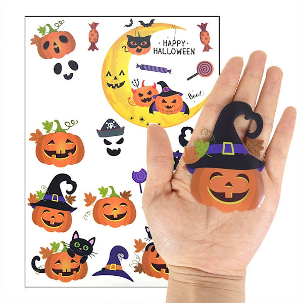 Avtakbare Halloween Veggklistremerker Skrekk Grim Reaper Heks Gresskar Vindusklistremerker For Halloweenfest Hjem Bar Gulv Veggdekor A05-1set