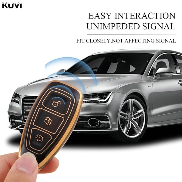 Nytt TPU Bil Fjärrkontroll Smart Nyckel Fodral Skal För Ford Fiesta Focus 3 4 Mondeo Ecosport Kuga Focus ST Skydd Fob Tillbehör White