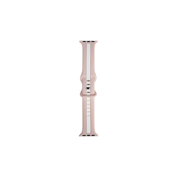 Klockarmband för Apple Watch iWatch 42-49mm vit låda rosa sand med vit