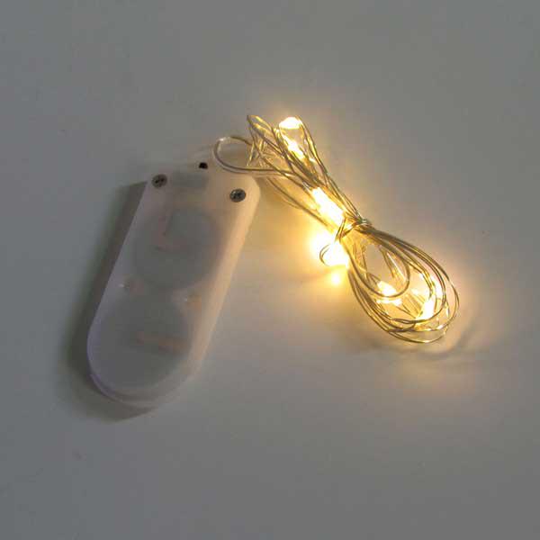 LED Batteridriven Ljusslinga Fairy Light Juldekoration Bröllop Högtid Färglampor Stjärna Warm white 1M(10 LED)