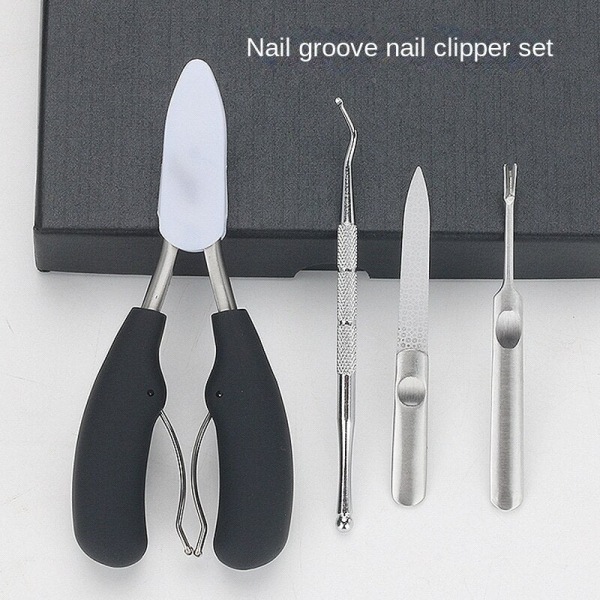 Nagelreparationsverktyg Nagelsax Inflammation Nagelspår Special Nagelknipsare Artefakt Olecranon Sax Pedikyr Verktygsset 4-piece manicure set (gift box)