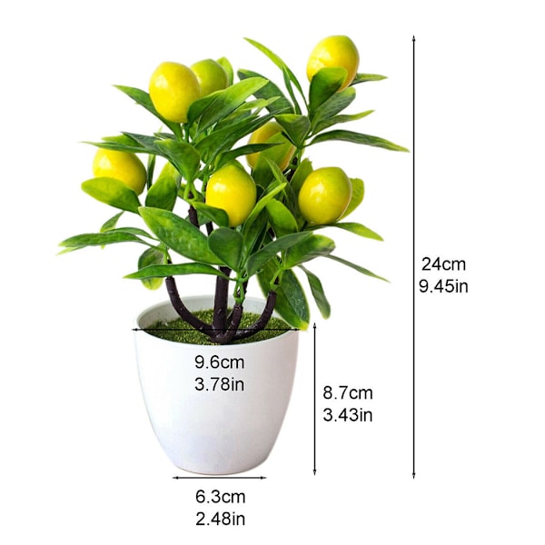 18 cm keinotekoiset hedelmät sitruuna simuloitu bonsai kodin sisustus ruukkukasvi olohuone koriste keinotekoinen puu keinotekoiset kasvit Red Australia