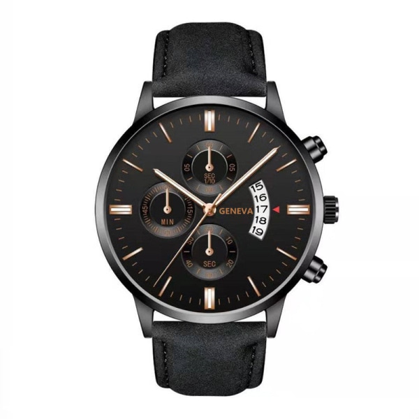 Belte Kvarts Klokke Mote Kalender Herreklokke Business Klokke Menn Shell black belt acupuncture needle