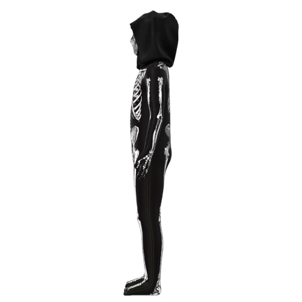 Halloween Barn Vuxen Skelett Skalle Kostymer Skrämmande Zombie Cosplay Jumpsuit Kids XXL