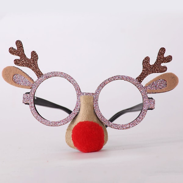 Julegave Børnebriller Stel Gevir Snemand Stel Julemandsdekorationer Børne Julebriller Red nose red frame antlers glasses