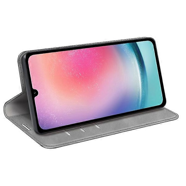 Kompatibelt Skal för Samsung Galaxy A16 5G / A16 4G - Plånboksfodral i Läder med Hudkänsla Grey