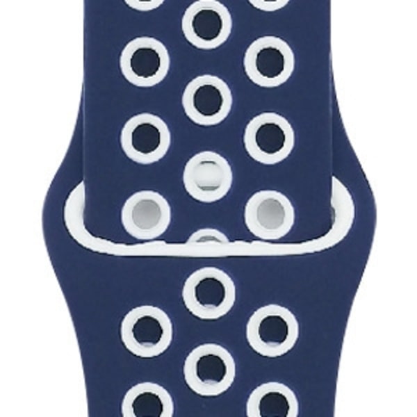 Klockarmband för Apple Watch iWatch för S10-42mm 38/40/41mm-L 13 midnattsblå + vit