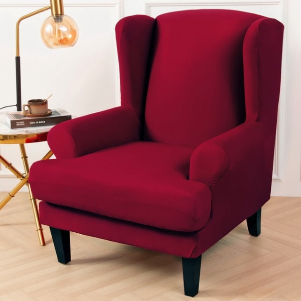 Vattentätt Sluttande Armstöd Ryggstöd Stolskydd Elastisk Fåtölj Öronlappsfåtölj Vinge Soffa Ryggstöd Stolskydd Stretch Skydd Solid color2