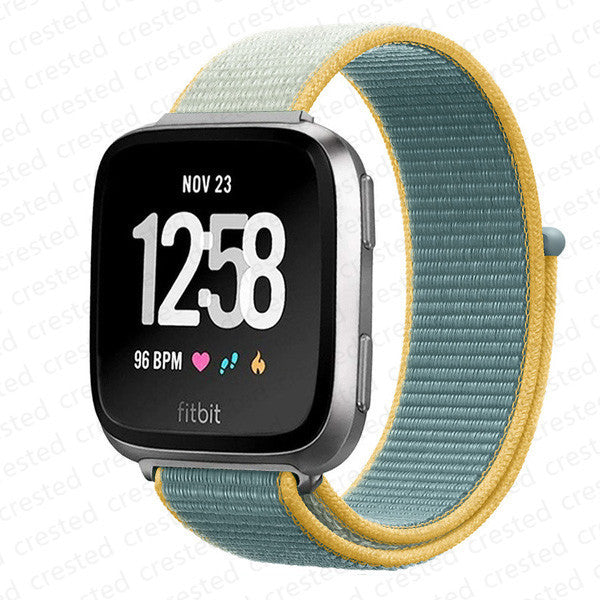 Rem til Fitbit Versa 2 rem correa Smartwatch udskiftning Urrem Nylon Loop Armbånd correa Fitbit Versa 2/Fitbit Libe rem Overseas Sunshine