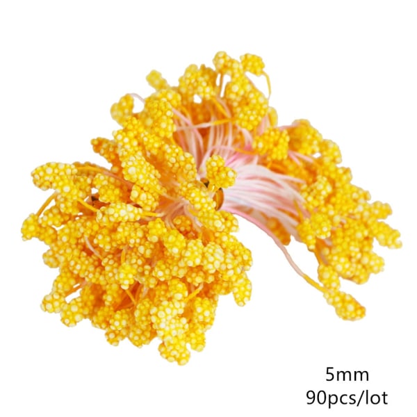 Gula Konstgjorda Blommor Frukt Körsbär Ståndare Bär Knippe DIY Tårta Jul Bröllop Fest Presentförpackning Kransar Heminredning 1