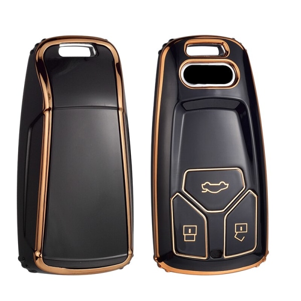 Fashion TPU-fodral Bil Fjärrkontroll Nyckelskydd Skal För A4 B9 A5 A6 8S 8W Q5 Q7 4M S4 S5 S7 TT TTS TFSI RS Protector Fob Keyless Red