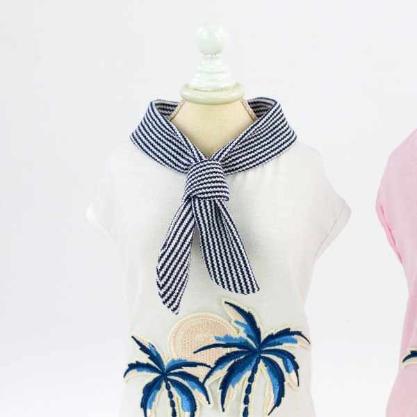 Sommer Kokos Broderet Vest T-shirt Kæledyrstøj White S