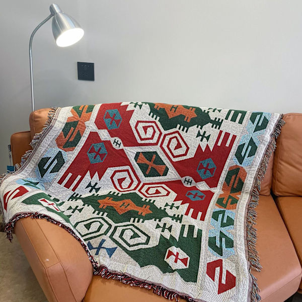 Vintage Sofföverdrag Handduk Bohemisk Stil Sofföverdrag Utomhus Vild Servett Bohemian D 90*210