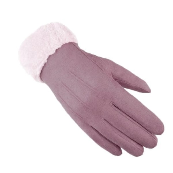 Söta lurviga varma handskar höst och vinter damhandskar fullfingerhandskar dam utomhussporthandskar damhandskar skärm 18 One Size