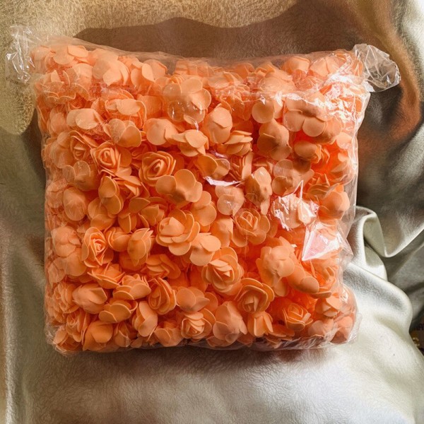 50/100/200/500 kpl 3 cm Vaahtoruusu Nallekarhulle Keinotekoiset Kukat DIY Lahjat Laatikko Häät Koristeellinen Joulu Kodin Sisustus 20 Väriä Orange 200