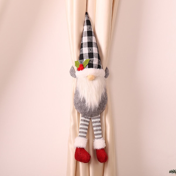 Julgardinhållare God Jul Dekorationer för Hem Ornament Santa Claus Julgardin Noel Heminredning YT-Snowman