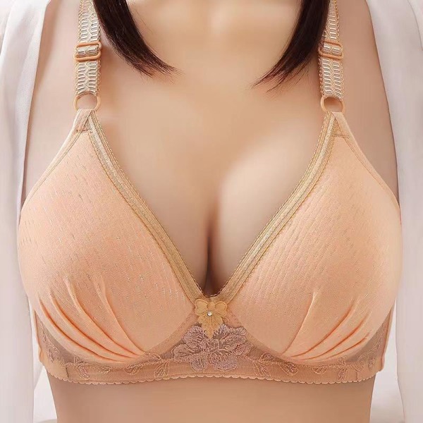 Underkläder Damer Stor storlek 3/4 Cup Spets Push Up BH Dam Bralette BH Stor Cup Dark pink 36/80BC