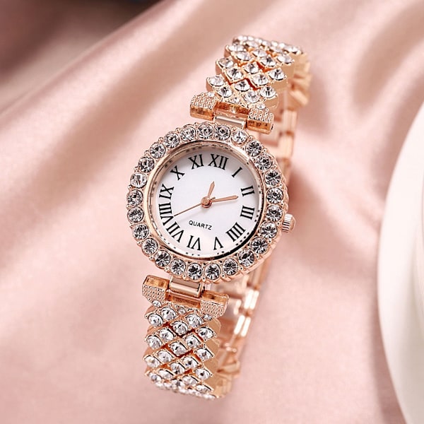 Dame Armbåndsur Sett Klokke Armbånd Gaveeske for Kvinner Exquisite box