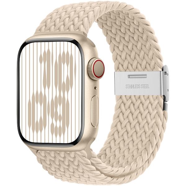 Klockarmband för Apple Watch iWatch 38/40/41mm Dubbelsektion för Starlight-färg