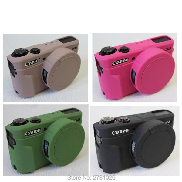 Kameraveske for Canon G7X3 G7 X Mark III G7X2 G7 X Mark II vlog Kameraveske Beskyttende silikon Mykt deksel Mykt skall g7xm2 g7x2 G7X3 pink