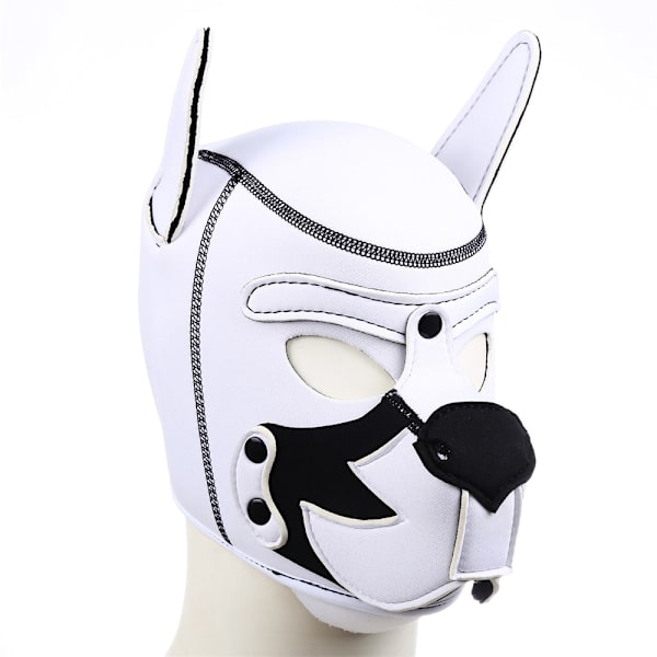 Rollspels Hund Sexig Cosplay Kostym Helhuvudsmask Mjuk Vadderad Latex Gummi Valp Avtagbar Leksak A
