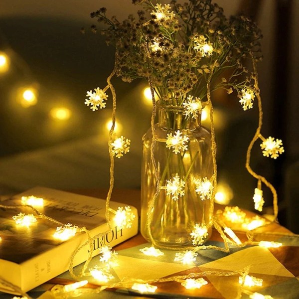 Lumitähti LED-valot Joulukoriste Kotiin Ripustettava Garland Joulukoristeet Joulukuusen Koriste Noel Navidad warm white 1M 10Led