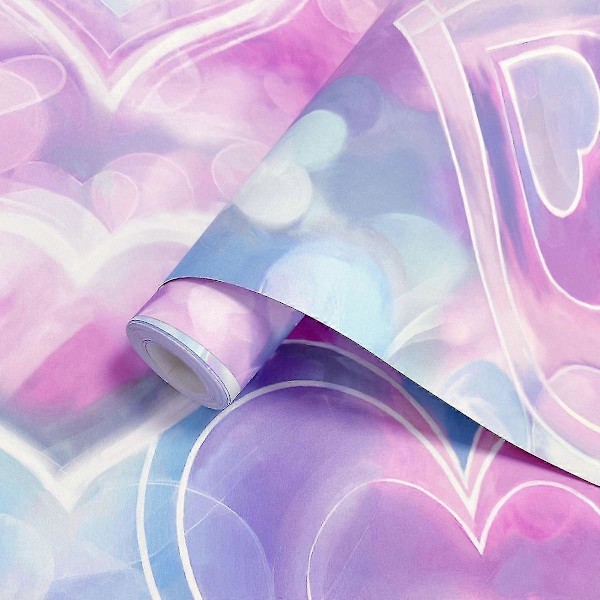 Neon Heart Tapet Arthouse Rosa/Blå Pink/Blue