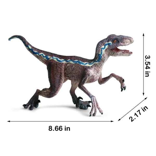 Simuleringsdjurfigur för barn Realistisk Jurassic Dinosaurievärld Modell Leksak Raptor Födelsedagspresent För Pojkar Pedagogisk Red