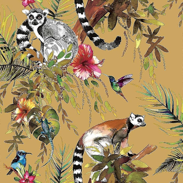 Lemur Tapet Holden Gul Ockra Yellow Ochre