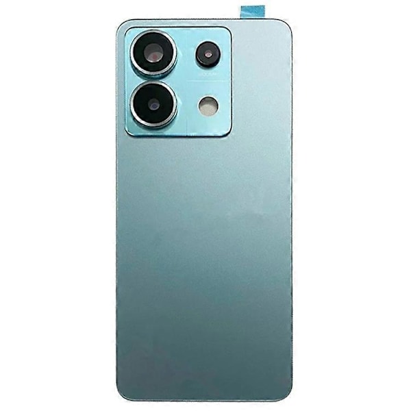 Kompatibel för Xiaomi Redmi Note 13 Pro 5G Bakre Batterihölje med Kameraring Linsskydd Reservdel (Utan Logotyp) Green