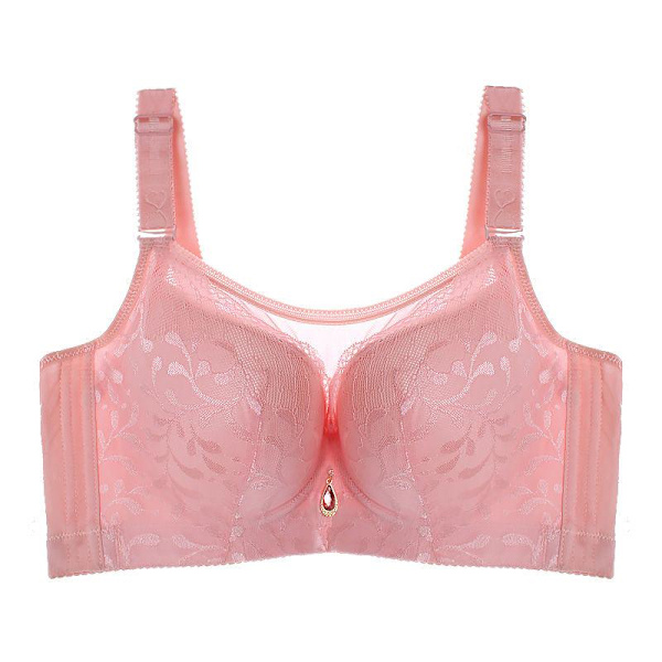 Full Coverage BH för Kvinnor Plus Size Spets BH med Mesh E F Kupa Push Up Underkläder Purple 38E