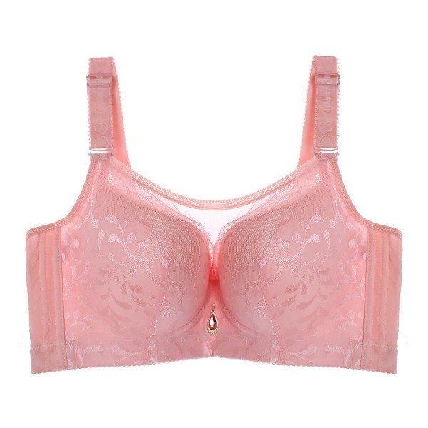 Full Coverage BH'er til Kvinder Plus Size Blonde BH med Mesh E F Skål Push Up Undertøj Beige 42E
