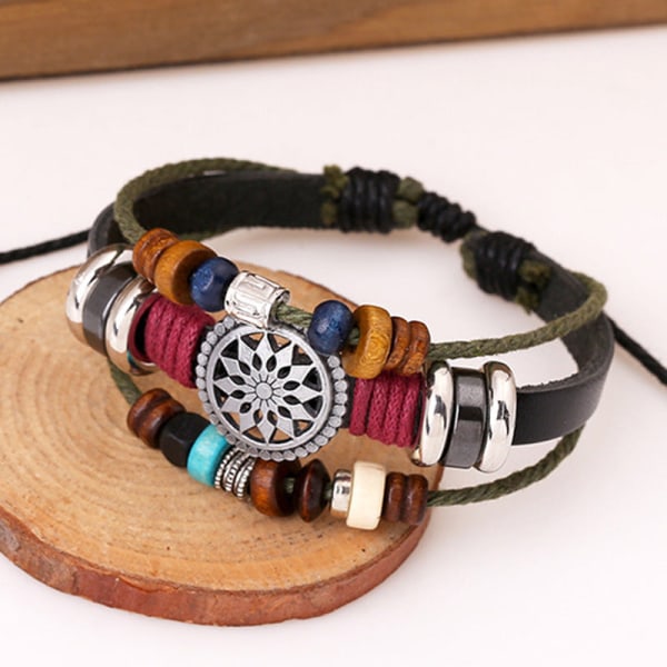 Retro Personlighet Kuskinn Armbånd Moderne Temperamentsfull Allsidig Perlearmbånd Nytt Armbånd Fabrikkforsyning Red pigu silver accessories