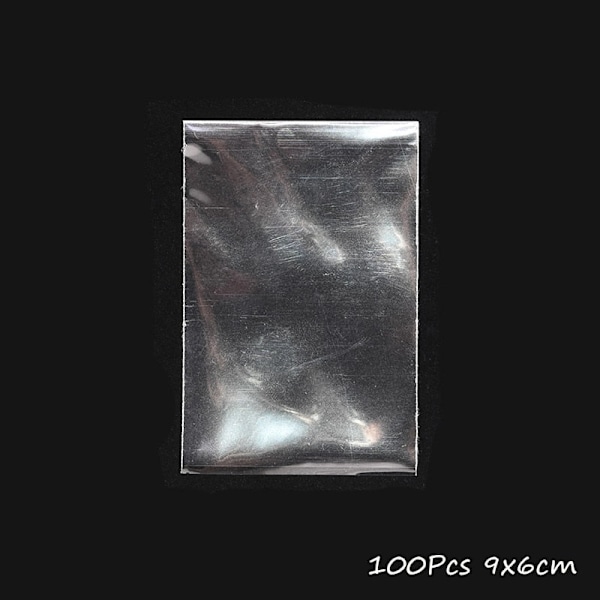 100 st Transparenta plastpåsar för godis Lollipop Kakförpackning Cellofanpåse Jul Bröllop Födelsedagsfest Presentpåse 100pcs 10x7cm
