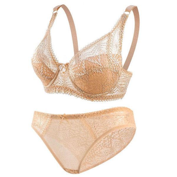Queenral Blonde BH Plus Size BH Dame Undertøy Bralette Crop Top Sexy Dame BH Stor BH Tube Top Dame Push Up BH Blonde BH Beige 85D