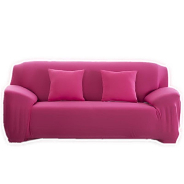 1-4 Sits Fåtöljöverdrag Retro Fåtöljöverdrag Mjukt Sofföverdrag 17 Färger Rose 3 seater