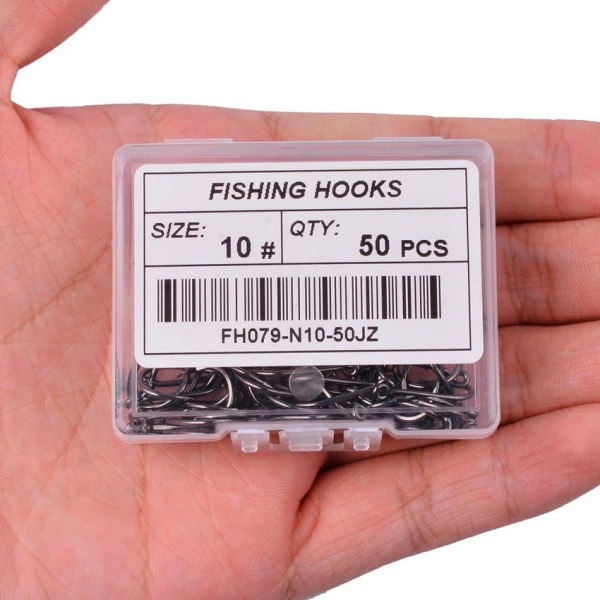 Fishhook 50 stk / 20 stk / Eske Sirkel Karp Øye Fiskekrok Størrelse 2-22# Ringøye Japan Fiskekroker Fiskekroker Enkel Jigg Fiskekrok Utstyr Size 22 - 20pc