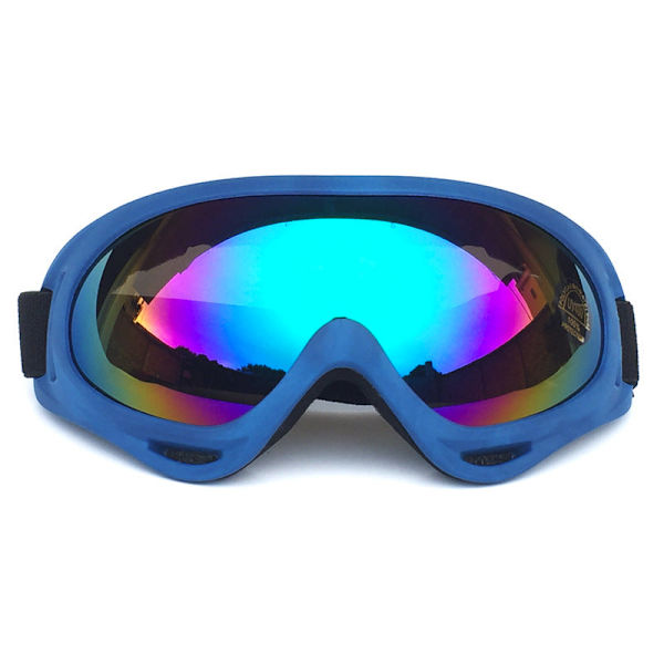 X400 Ulkoiluun Sopivat Urheilulasit Moottoripyöräilyyn, Anti-Lasit Ajo-, Hiihto- ja Suojalasit Blue frame color paillette 17cm