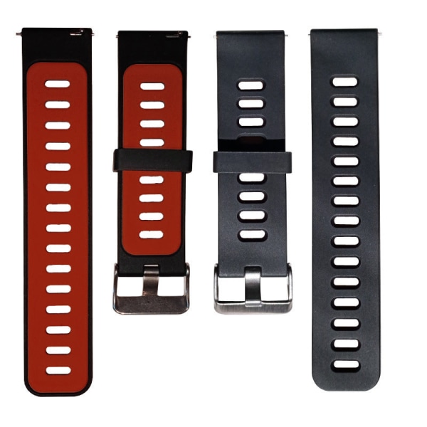 Tvåfärgat Klockarmband 22mm för Huami Amazfit2 Samsung WACTH 46mm black outside and gray inside