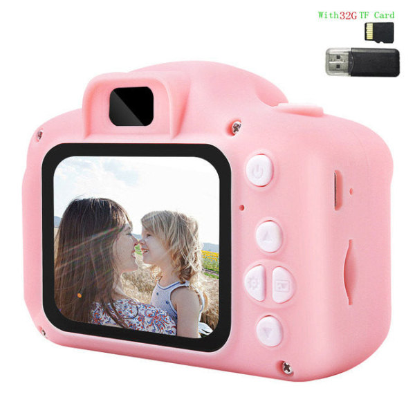 Leke Kamera Foto Digital Bursdagsgave for Gutter og Jenter Blue 16G card