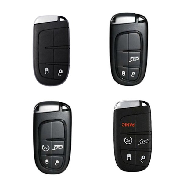 Muodikas pehmeä TPU-auton avainkotelo, täysi suoja Fiat Jeepille, Dodge Ram 1500 Journey Charger Dart Challenger Durango -malleille, lisävarusteet 2 btns white shell