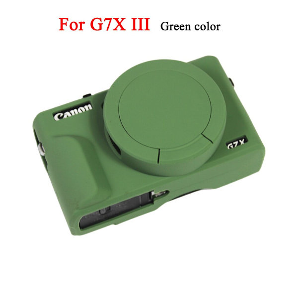 Snygg kameraväska för Canon G7XII G7X II G7X mark 3 G7X III G5X II Silikonfodral Gummi Kameraskydd Skyddande Skal G7X II Green color