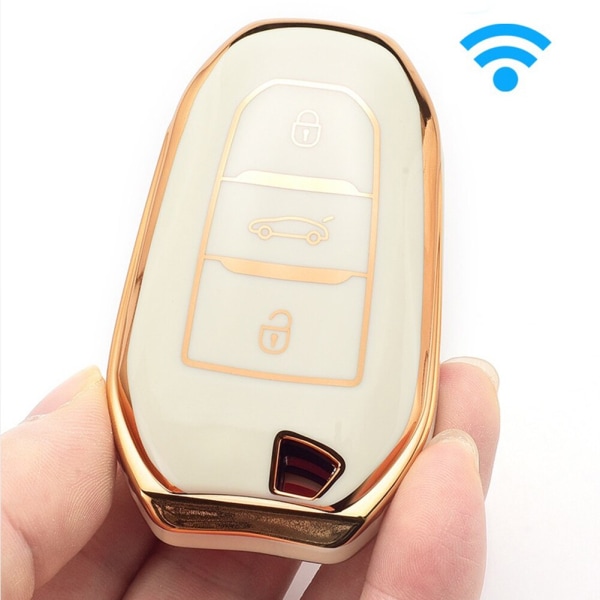 Nytt TPU Bil Fjärrnyckel Fodral Skal För Peugeot 308 408 508 2008 3008 4008 5008 Citroen C4 C4L C6 C3-XR Picasso DS3 DS4 DS5 Grey