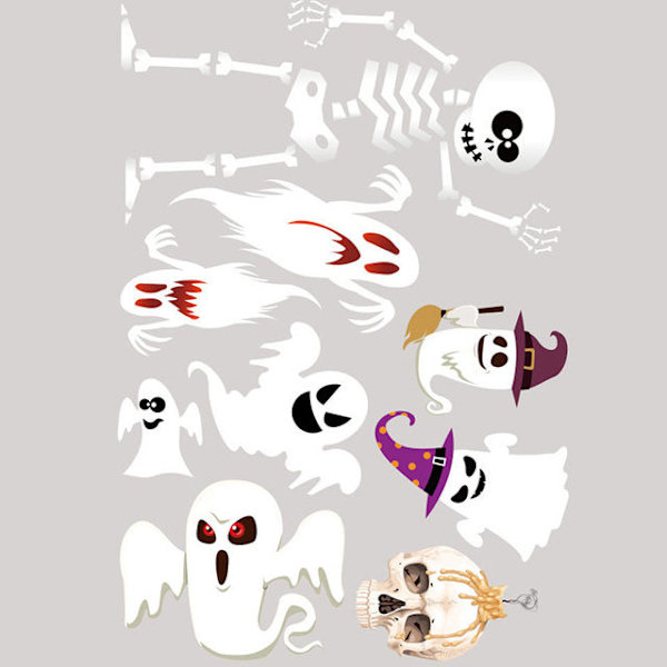 Halloween-koristeet Kauhistuttavat veriset kädenjälkitarrat Halloween-ikkuna- ja seinätarrat lattiatarrat Halloween-juhlatarvikkeet style N