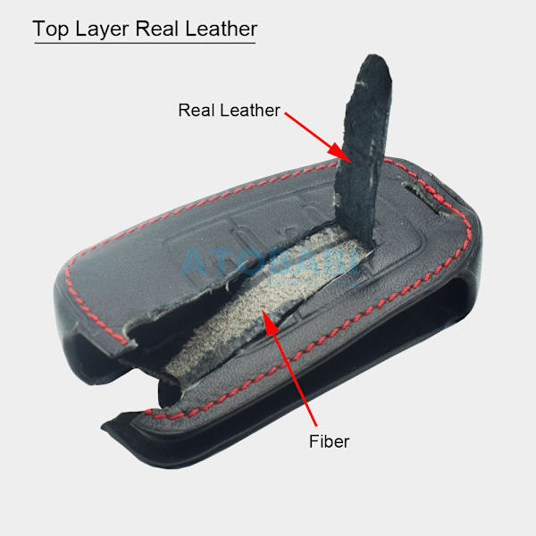 Læder Bil Nøgle Cover Til Renault Captur Koleos Kadjar Arkana Megane Dacia Duster Sandero Stepway Smart Fjernbetjening Nøgle Etui with Red Line