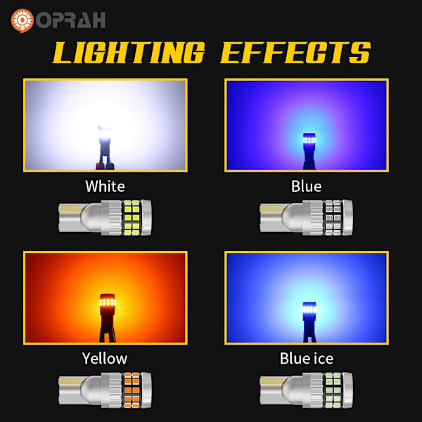 10st 12V 24V LED T10 W5W 194 168 Bil Lastbil Signallampor Canbus 2016SMD Inget Fel Sido Parkerings DRL Lampor Kupol Läslampa Diod Red
