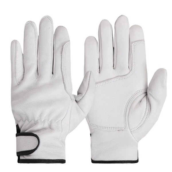 Arbejdshandsker fåreskind læder arbejdere svejse sikkerhedsbeskyttelse have sport motorcykel chauffør slidstærke handsker Palm protection WH XL