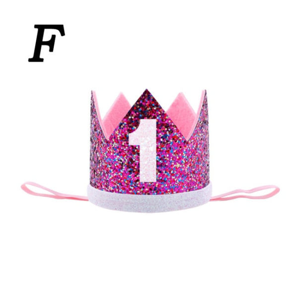 1/2/3 Födelsedagsmössa Baby shower Dekorativa kepsar Pannband Grattis på födelsedagen Baby Princess Crown 1:a 2:a 3:e åriga barnhårkläder I