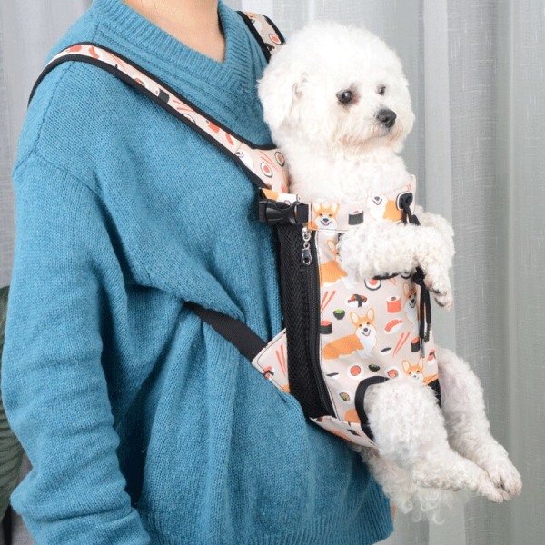Højkvalitets Kæledyrstaske Rygsæk Foldbar Hunde Katte Taske Lærred Denim Taske Til Lille Hund Katte Taske Mode Harnes De Perro Mochila Flamingo M